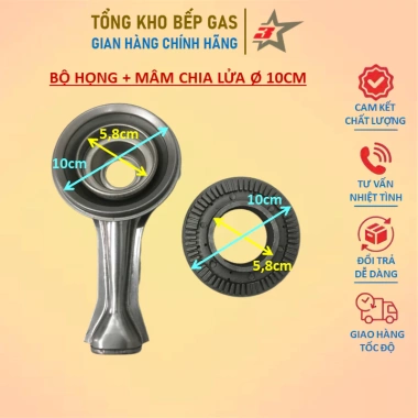 Mâm Chia Lửa Bếp Ga Ø10cm Đầu Đốt Đường Kính 10cm Lót Lòng 5,8cm Giá 85.000₫