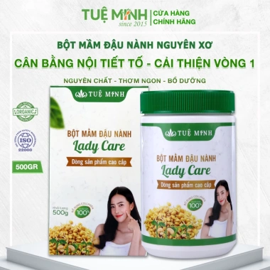 Mầm đậu nành nguyên xơ Tuệ Minh - Tăng vòng 1, đẹp da, cân bằng nội tiết tố 500g