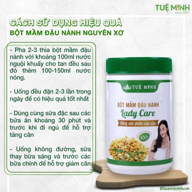 Mầm đậu nành nguyên xơ Tuệ Minh - Tăng vòng 1, đẹp da, cân bằng nội tiết tố 500g 4 Mầm đậu nành nguyên xơ Tuệ Minh - Tăng vòng 1, đẹp da, cân bằng nội tiết tố 500g 4