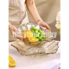 Mâm trái cây cao cấp tô hướng dương nhũ vàng, thố hoa quả đựng mứt, giảm giá 189k còn 150k 3