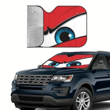 Màn Che Nắng Ô Tô Đỏ Hoạt Hình Gập Lại UV Bảo Vệ Xe SUV - Giá 177.815₫