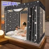 Màn chống muỗi ba cửa cho giường - Lưới che phủ toàn bộ, ngăn muỗi, 460k
