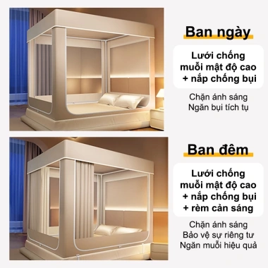 Màn chống muỗi LUMOO 360 riêng tư cao 1m7 có rèm che - Giá chỉ 428.000đ