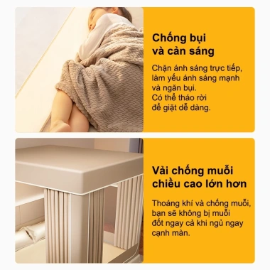Màn chống muỗi LUMOO 360 riêng tư cao 1m7 có rèm che - Giá chỉ 428.000đ