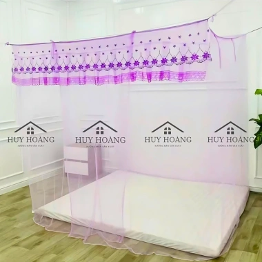 Màn Chống Muỗi Thêu Hoa 4 Góc, Mắc Khung - Giá Ưu Đãi 90.000 - Xưởng Huy Hoàng 6