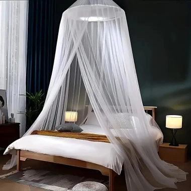 Màn chống muỗi vòm tròn treo trần không giá đỡ, móc tròn tiện lợi, giảm muỗi hiệu quả, giá chỉ 175k
