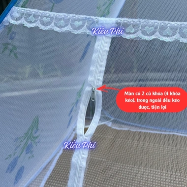 Màn chóp hoa mùng tự bung gấp gọn, chống muỗi côn trùng, ngủ ngon 117k