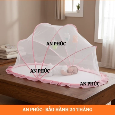 Màn chụp gấp gọn tự bung cho bé - mùng ngủ chống muỗi, họa tiết đẹp An Phúc, 89.000₫