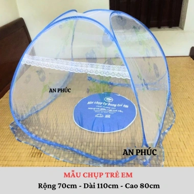 Màn chụp gấp gọn tự bung cho bé - mùng ngủ chống muỗi, họa tiết đẹp An Phúc, 89.000₫