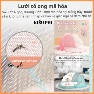 Màn Chụp Ngủ Chống Muỗi Tự Bung Trẻ Em - Gấp Gọn, An Toàn, Giá Ưu Đãi 86.000 VND 5 Màn Chụp Ngủ Chống Muỗi Tự Bung Trẻ Em - Gấp Gọn, An Toàn, Giá Ưu Đãi 86.000 VND 5
