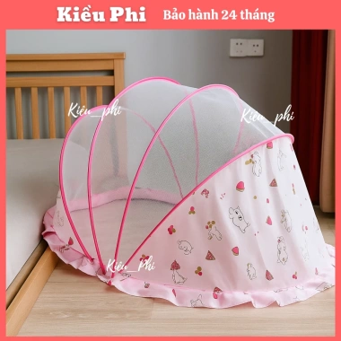 Màn chụp trẻ em cao cấp mùng tự bung, gấp gọn họa tiết, chống muỗi - 166.600₫