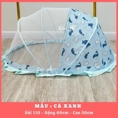 Màn chụp trẻ em cao cấp mùng tự bung, gấp gọn họa tiết, chống muỗi - 166.600₫
