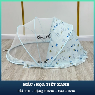 Màn chụp trẻ em gấp gọn tự bung, màn ngủ chống muỗi, họa tiết ngộ nghĩnh 96.000₫ 10