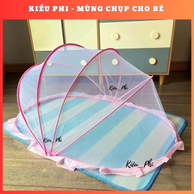 Màn chụp trẻ em tự bung gấp gọn - mùng ngủ chống muỗi, họa tiết dễ thương 93.000₫