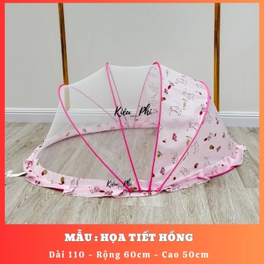 Màn chụp trẻ em tự bung gấp gọn - mùng ngủ chống muỗi, họa tiết dễ thương 93.000₫