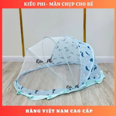 Màn chụp trẻ em tự bung gấp gọn - mùng ngủ chống muỗi, họa tiết dễ thương 93.000₫