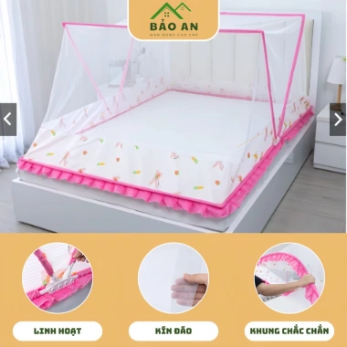 Màn chụp tự bung chống muỗi cao cấp, gấp gọn thông minh, khung nhựa mềm dẻo, an toàn bảo an - Giá 220.500đ