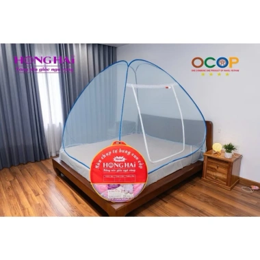 Màn chụp tự bung đỉnh chóp cao cấp Hồng Hải New: Màn trơn và hoa đa dạng kích thước màu sắc, chỉ 180.000₫ 5