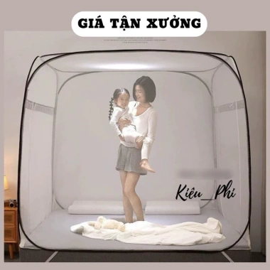 Màn chụp tự bung người lớn vuông Kiểu Phi - Ngủ chống mùi, xếp gập gọn, chỉ 115.000đ