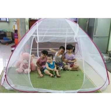 Màn chụp tự bung viền in hoa giá xả kho chỉ 99k - Giao nhanh, trang trí dễ dàng