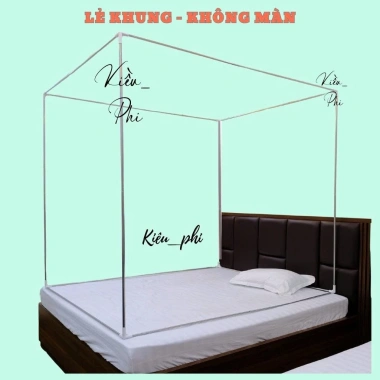 Màn cửa vén khung vuông inox Kiều Phi - mùng ngủ chống muỗi thêu ren hoa mai sang trọng, giá chỉ 123.000đ 6