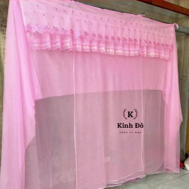Màn cung đình vải Tuyn lạnh chống muỗi 2m x 2m, viền hoa 3 mặt KINH ĐÔ, may đo theo yêu cầu 6 Màn cung đình vải Tuyn lạnh chống muỗi 2m x 2m, viền hoa 3 mặt KINH ĐÔ, may đo theo yêu cầu 6