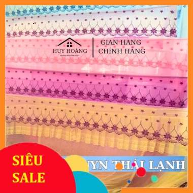 Màn Dây Tuyn Thái 4 Góc Mắc Khung Họa Tiết Thêu Hoa Đẹp - Chống Muỗi - Xưởng Màn Huy Hoàng 145k