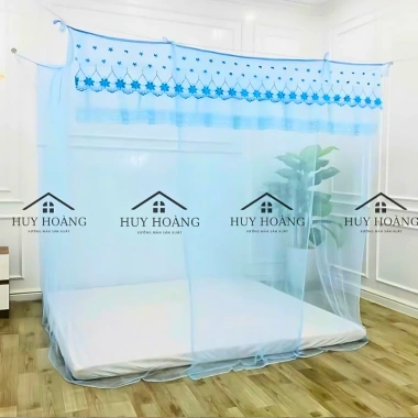 Màn Dây Tuyn Thái Lạnh 4 Góc - Mắc Màn Khung Chống Mùi Người Lớn | Xưởng HUY HOÀNG 2