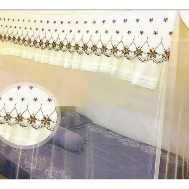 Màn Dây Tuyn Thái Mắc 4 Góc - Màn Mắc Tay Chống Muỗi, Họa Tiết Thêu Hoa Đẹp Mắt, Giá 79.000đ (Giảm từ 98.750đ)