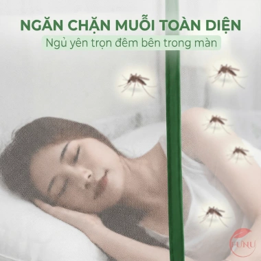 Màn Đỉnh Vuông Cao Cấp 1 Cửa Chống Muỗi Côn Trùng Ngủ Sâu Giá Ưu Đãi 370k 5