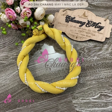 Mấn đội đầu áo dài vấn xoán hạt ngọc - Phụ kiện cài tóc cô dâu lễ tết 48,647 VND