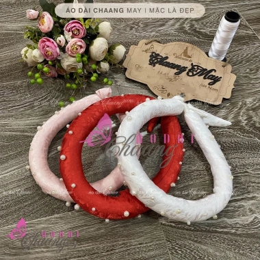 Mấn đội đầu cách tân áo dài nữ truyền thống đính đá ngọc - Phụ kiện cài tóc tiệc lễ tết đẹp, giá 35.650₫