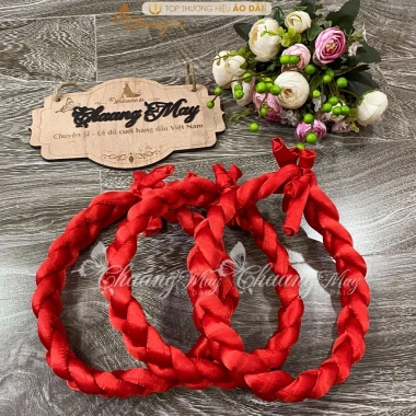 Mấn đội đầu, Mấn tết tóc 3 vấn cùng áo dài đẹp - Phụ kiện cưới cô dâu giảm giá 23% giá chỉ 70,347 VND 2
