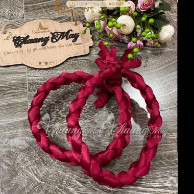 Mấn đội đầu, Mấn tết tóc 3 vấn cùng áo dài đẹp - Phụ kiện cưới cô dâu giảm giá 23% giá chỉ 70,347 VND 6