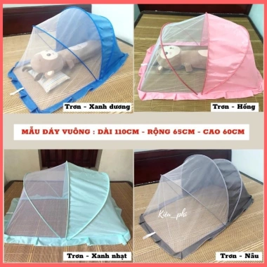 Màn gấp gọn cho bé Kiều Phi tiện lợi, tự bung ngủ, chống muỗi, màu họa tiết, 96.000 VND