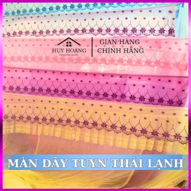 Màn Hạ Mạc 4 Góc Tuyn Thái Chống Muỗi - Khung Thêu Hoa Đẹp Giá Ưu Đãi 145k