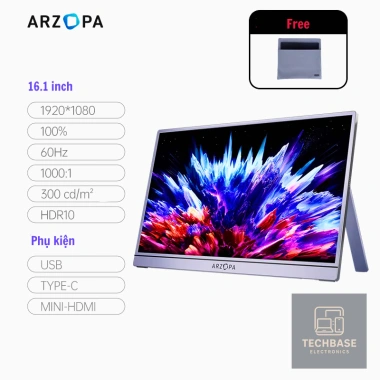Màn Hình Di Động ARZOPA IPS Full HD 144Hz/60Hz Kim Loại - Giá 3 Triệu 12 Màn Hình Di Động ARZOPA IPS Full HD 144Hz/60Hz Kim Loại - Giá 3 Triệu 12
