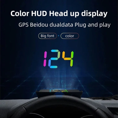 Màn hình HUD GPS kỹ thuật số cho ô tô - Đầu lên hiển thị tốc độ, khoảng cách, thời gian