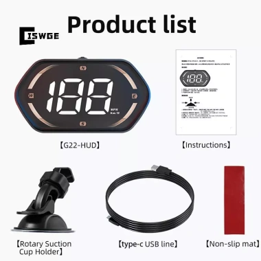 Màn hình HUD USB ô tô xe máy - Đồng hồ tốc độ kỹ thuật số GPS KMH/MPH, hiển thị nhanh, mới 2.024 8 Màn hình HUD USB ô tô xe máy - Đồng hồ tốc độ kỹ thuật số GPS KMH/MPH, hiển thị nhanh, mới 2.024 8