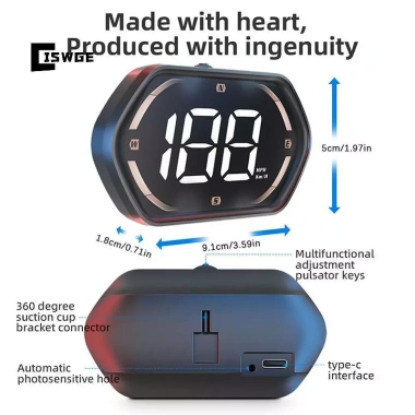 Màn hình HUD USB ô tô xe máy - Đồng hồ tốc độ kỹ thuật số GPS KMH/MPH, hiển thị nhanh, mới 2.024 9 Màn hình HUD USB ô tô xe máy - Đồng hồ tốc độ kỹ thuật số GPS KMH/MPH, hiển thị nhanh, mới 2.024 9