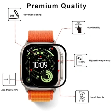 Màn Hình Kính Cường Lực Hydrogel Apple Watch Series 11‑10‑9‑8 Ultra/SE 38‑45mm Giá 27,650₫