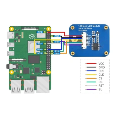 Màn Hình LCD 1.69 inch 240x280 SPI 262K - Thay Thế Chuyên Dụng Arduino STM32, Giá 317.900 VND 4