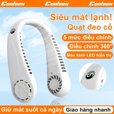 Màn Hình LED Mini + Quạt Di Động USB, Thiết Bị Thể Thao Ngoài Trời, Treo Cổ, Giá 238k