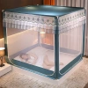 Màn khung vuông inox 304 không khoan tường – Mùng xếp thông minh 2 cửa, gấp gọn tiện lợi, chống muỗi, giá chỉ 195k