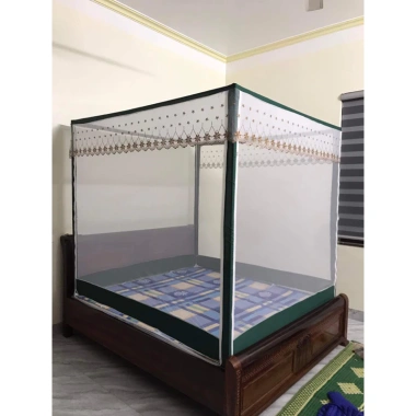 Màn khung vuông inox 304 không khoan tường – Mùng xếp thông minh 2 cửa, gấp gọn tiện lợi, chống muỗi, giá chỉ 195k