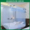 Màn khung vuông inox không khoan tường, mùng ngủ chống muỗi cửa vén thêu ren hoa mai, giảm 23% 10