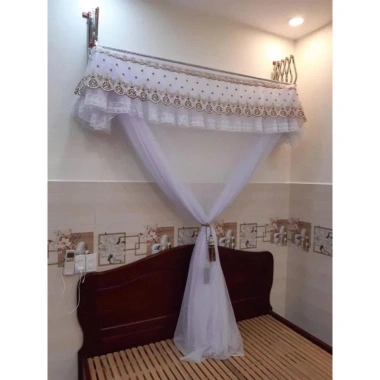 Màn Khung Xếp Gọn Trọn Bộ Thêu Hoa Mai – Bảo Hành Khung 12 Tháng, Tặng Vít Nở, Giá Ưu Đãi 600k 7