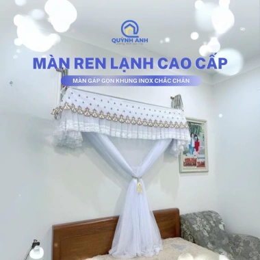 Màn Khung Xếp Gọn Tuyn Lạnh Loại 1 - Khung Inox Bền Chắc Xường Quỳnh Anh 250k