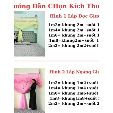 Màn Khung Xếp Gọn Tuyn Lạnh Loại 1 - Khung Inox Bền Chắc Xường Quỳnh Anh 250k