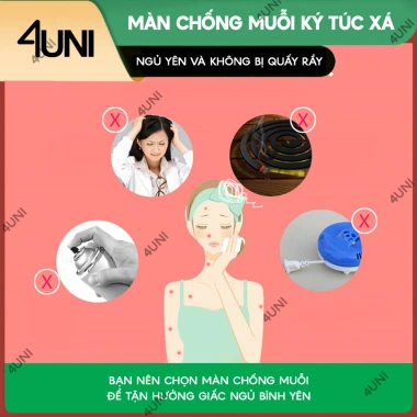 Màn ký túc xá 4UNI - Chắn muỗi, tuyn, giường tầng, giá chỉ 64.900 VNĐ 2